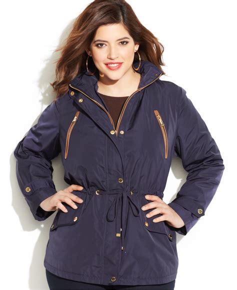 michael kors blazer navy|michael kors anorak raincoat.